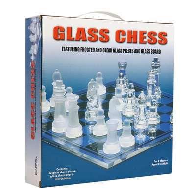 Jogo de xadrez De Vidro 20 x 20 CM - GLASS CHESS - Jogo de Dominó, Dama e  Xadrez - Magazine Luiza