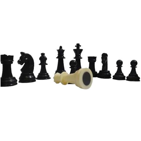 Jogo de Tabuleiro 2X1: Xadrez (peças com ímã na base) e