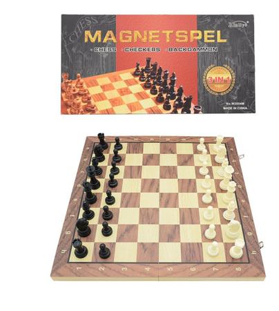 Jogo tabuleiro magnetico xadrez dama ludo multi 5 em 1 grande chess set