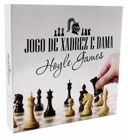 Jogo Xadrez e Damas Luxo Hoyle Games 2 Em 1 Tabuleiro Caixa Dobrável e  Peças em Madeira - Jogo de Dominó, Dama e Xadrez - Magazine Luiza