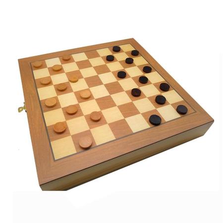 Jogo de Xadrez e Damas 2 em 1 Profissional Hoyle Games Tabuleiro Grande  39x39CM Peças Em Madeira Com 2 Gavetas - Negócio de Gênio - Diferentes  produtos com ofertas incríveis encontradas somente