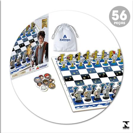 Jogo De Xadrez e Damas 56Pcs Harry Potter 53732 Xalingo - Outros