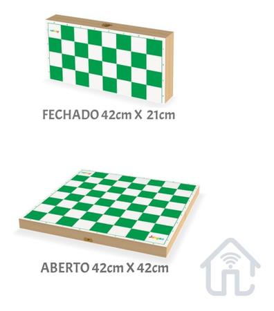 Jogo De Xadrez Dama 2 em 1 Tabuleiro Em Madeira Peças Plásticas 2908 - Pais  e Filhos - Jogo de Dominó, Dama e Xadrez - Magazine Luiza