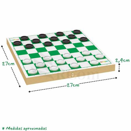 Kit 3 Jogos de Tabuleiro Xadrez + Dama + Jogo da Velha em MDF com Caixa  Organizadora - Jogos Educativos, Jogo da Velha, Xadrez, Damas, Infantil,  Jogos, Caixa MDF, Organizadora.