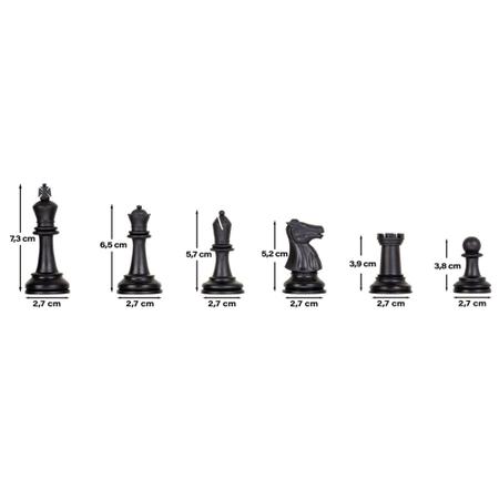 Peças de xadrez Staunton - rei 8,7 cm