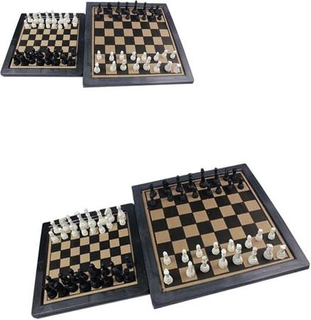 Jogo de Xadrez 32 Peças em Madeira com Rei de 10,5 cm – Bilharmais®