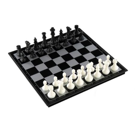 Tabuleiro xadrez magnético - Braúna chess - Jogo de Dominó, Dama e