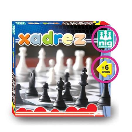 Jogo Xadrez Brinquedo Infantil Peças Grandes Plástico Nig - Nig Brinquedos  - Jogo de Dominó, Dama e Xadrez - Magazine Luiza