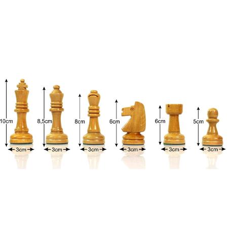 Relógio de xadrez de madeira