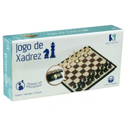 Jogo De Xadrez 32 Peças + Tabuleiro Estratégia Concentração no
