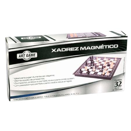Imagem de Jogo de Xadrez Tabuleiro com Imã Imantado Magnético 19x19cm BS321-XC408 - Art Game
