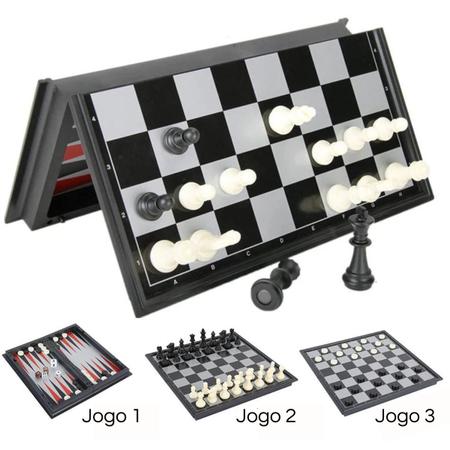 Jogo Xadrez Tabuleiro Profissional 32X32CM Dobrável Magnético C/ Imã Pronta  Entrega - 123Util - Jogo de Dominó, Dama e Xadrez - Magazine Luiza