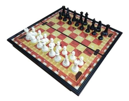 Jogo De Xadrez De Tabuleiro 32Pçs Dobravel Com Imã Chess - Show