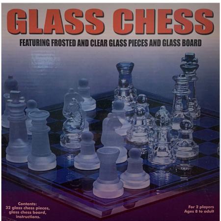 Jogo De Xadrez Profissional Tabuleiro E Peças Em Vidro Luxo - Glass Chess -  Jogo de Dominó, Dama e Xadrez - Magazine Luiza