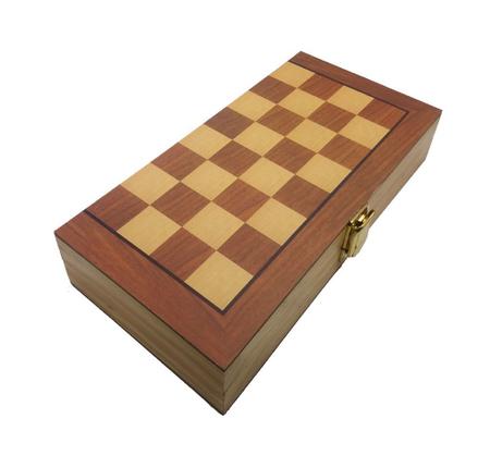 Jogo de Xadrez tabuleiro e peças madeira oficial - Digital Shop