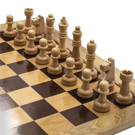 Xadrez de madeira com apenas 32 °, campeonato de couro, 10 cm