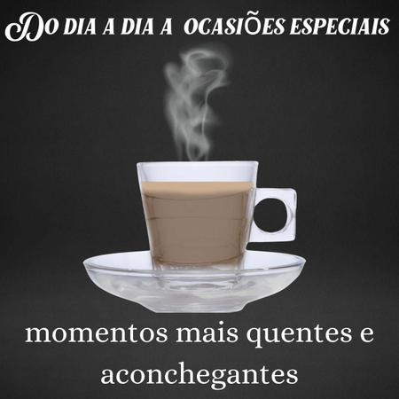 Imagem de Jogo De Xícara E Pires Café Com 12pçs Em Vidro Transparente