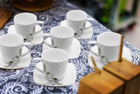 Jogo de Chá e Café em Porcelana 29 Peças