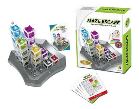 Jogo Desafios E Lógica Maze Escape Bolinha Labirinto - Magforma