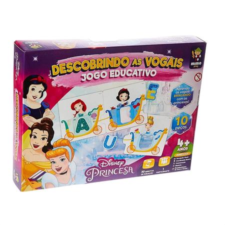 Jogo Educativo Princesas Disney Descobrindo as Vogais - Mimo Toys - Outros  Jogos - Magazine Luiza