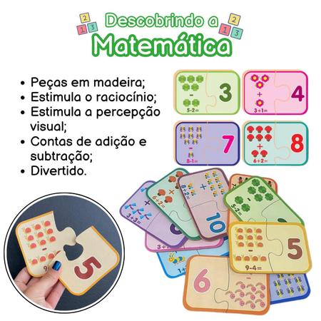 Jogo Madeira 20 Peças Matemática Nig Brinquedos - Bom Preço Magazine