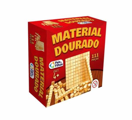 Jogo Didático De Madeira Material Dourado 111 Peças - Vou Comprar