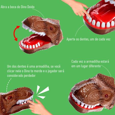 Jogo Dinossauro Dentista Que Morde Dedo Dá Risada Luz E Som - Click Compras  Na Internet®