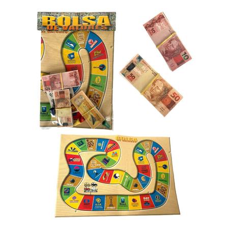 Jogo Divertido Bolsa de Valores Com Tabuleiro e Acessórios Cartela  Brinquedo Infantil.