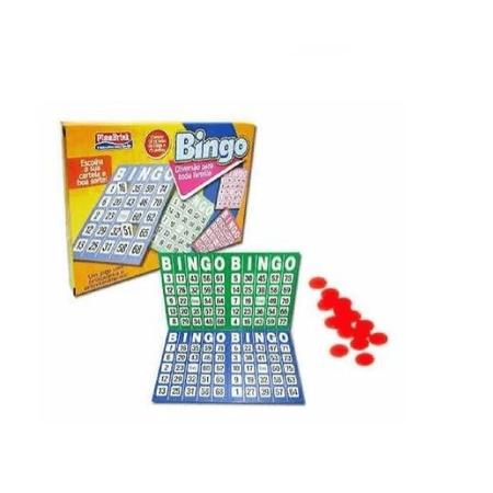 Jogo De Bingo Com Cartelas E Pedras - Brinquedo  InfantilPLASBRINKTabuleiroOficina Brinquedos