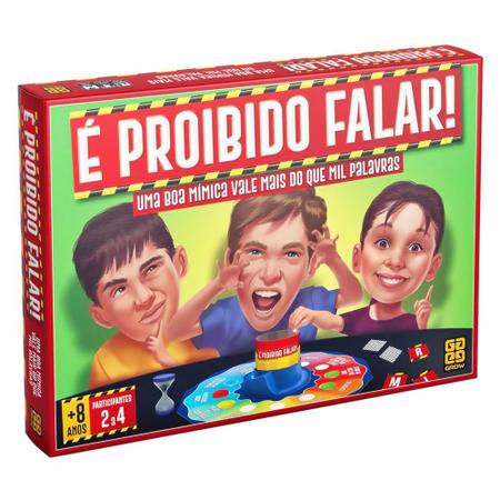 Jogo Divertido P/ Criança É Proibido Falar - Grow - Jogos de Tabuleiro -  Magazine Luiza