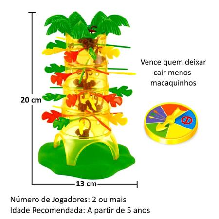 Jogo do Macaquinho Divertido Pula Macaco para mais de 2 Jogadores