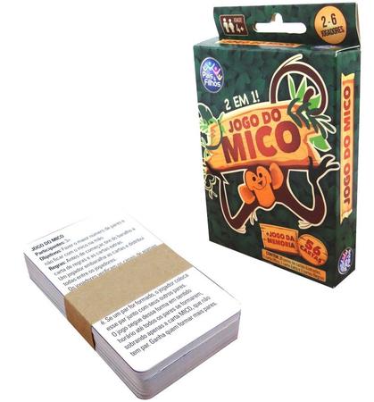 2 Jogos De Cartas De Baralho P/ Crianças Mico E Uno Desafio