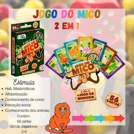 Jogo de Cartas Educativo Memória Dinâmica e Mico 2 em 1 - ENGENHA KIDS -  Produtos e acessórios para bebê