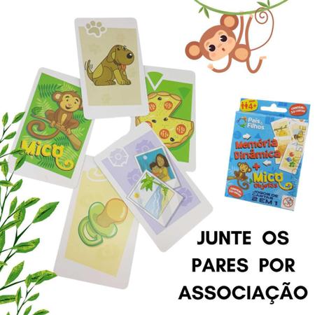 Jogos de Cartas 2 em 1 Memóra Dinânimica e Mico Objetos - Pais e Filhos -  Deck de Cartas - Magazine Luiza