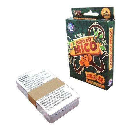 Jogo Do Mico + Jogo Da Memória Com 56 Cartas Ilustradas