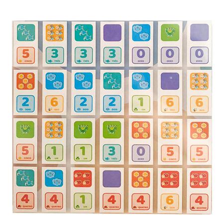 Jogo Domino Aprendendo Números Infantil Educativo 28 Peças - Pais