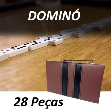 Jogo de dominó profissional 28 peças e maleta - SQ - Jogo de Dominó, Dama e  Xadrez - Magazine Luiza