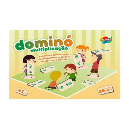 Jogo de Dominó com 28 Dominós Colorido com 12 Instruções - Dominoes - Jogo  de Dominó, Dama e Xadrez - Magazine Luiza