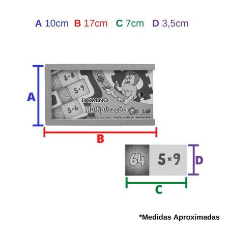 Dominó Jogo Matemática Multiplicação Em Madeira - Junges - Jogo de Dominó,  Dama e Xadrez - Magazine Luiza