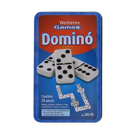 Jogo Domino Profissional de Osso 28 Peças da Grossas Art Brink em