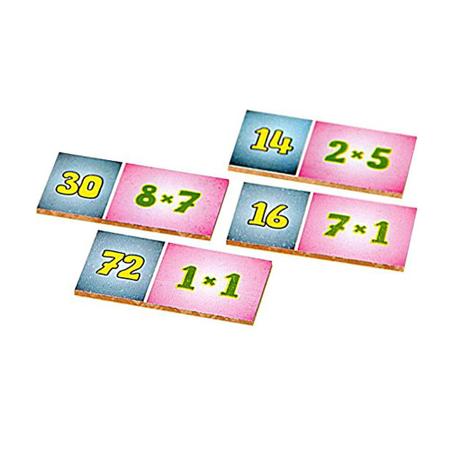Jogo de Dominó Multiplicação 28 peças em Mdf
