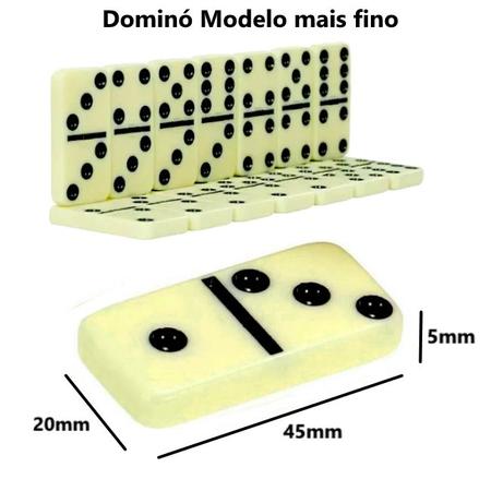 Jogo Domino Profissional de Osso 28 Peças da Grossas Art Brink em