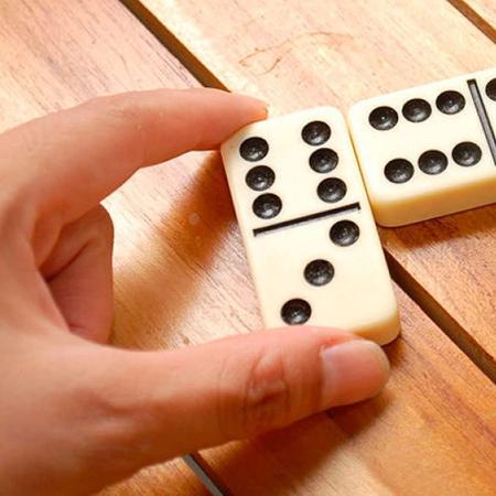 Jogo de Domino Profissional - 28 Peças + Caixa Luxo Madeira (BRINDE)