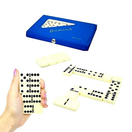 Jogo De Domino Profissional 28 Peças Jumbo 1,1 Cm Espessura