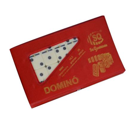 Jogo De Dominó Osso 28 Pcs Profissional No Estojo 4x2x5