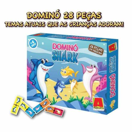 Imagem de Jogo Dominó Shark - 28 Peças - Algarra