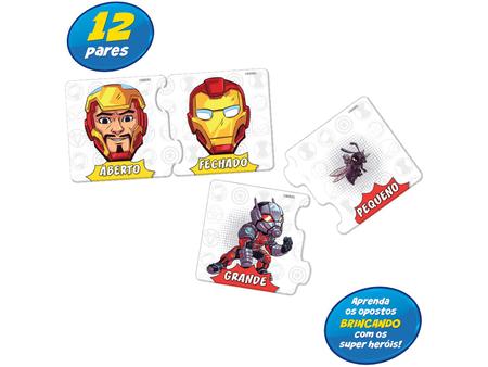 Jogo Educativo Quebra Cabeça Palavras Inglês Marvel Super Hero Adventures  40 Peças 2043 Mimo - Jogos Educativos - Magazine Luiza