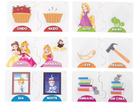 Princesas Disney, Educativo, Jogo dos Opostos - Mimo Play - Mimo Toys