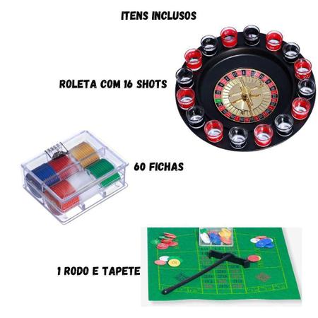 JOGO DE ROLETA CASSINO DE SHOTS LUDI - Pinguim Presentes