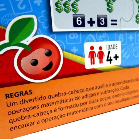 Adição E Subtração Jogo Quebra Cabeça Educativo Matemática - Pais & Filhos  - Pais e Filhos - Quebra-Cabeça - Magazine Luiza